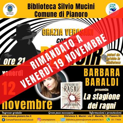 RIMANDATO AL 19/11: Barbara Baraldi presenta La stagione dei ragni foto 