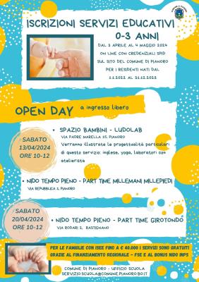 Iscrizione e open day servizi educativi 0-3 anni foto 